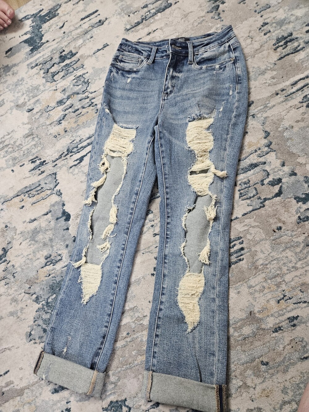 Judy Blue Destroyed Jeans Straight Fit 3/26
